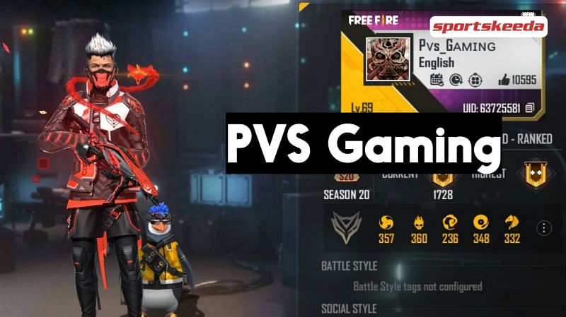 Pvs Gaming S Free Fire Id K D Ratio And Stats In February