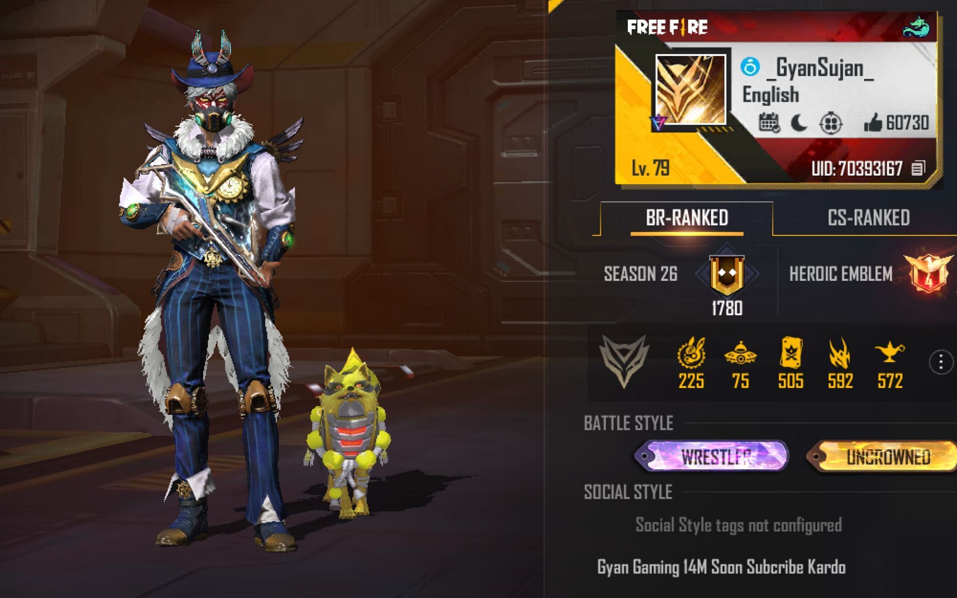 Gyan Gamings Free Fire Max Id Stats Real Name Discord Link And