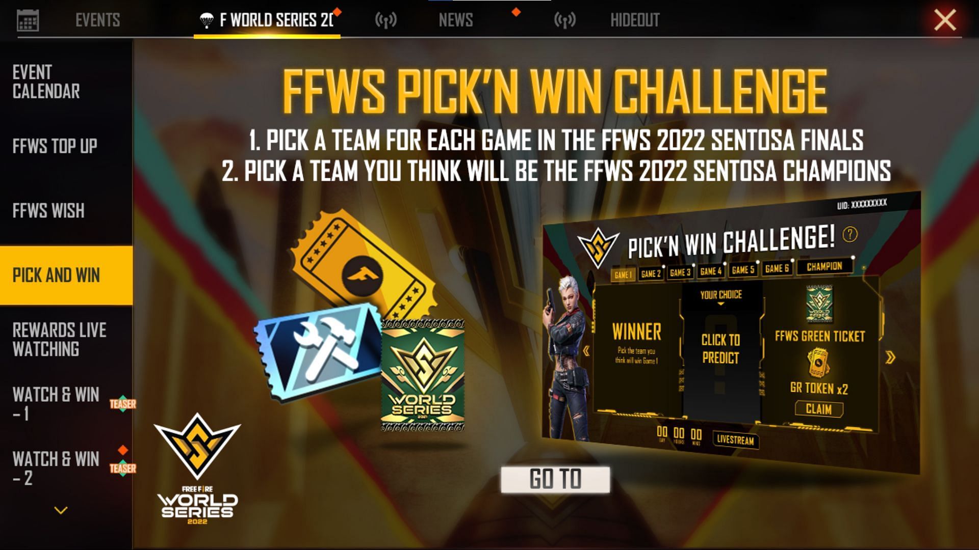 Free Fire MAX FFWS Event How To Get Free FFWS Green Ticket Room Card