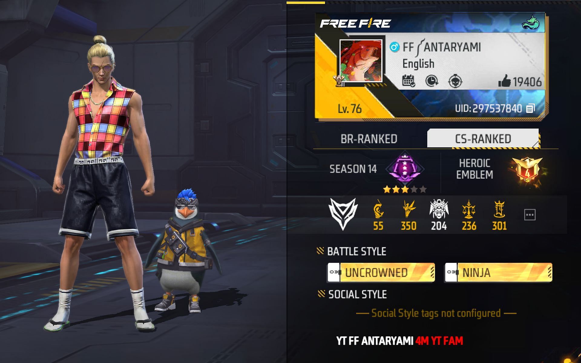 Ff Antaryamis Free Fire Max Id Stats K D Ratio Headshots And