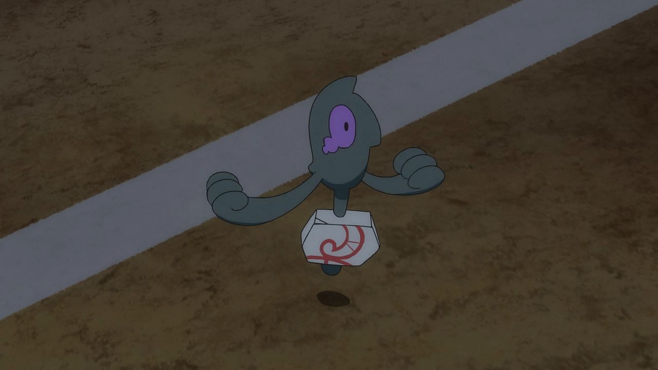 Galarian Yamask as it appears in the anime (Image via The Pokemon Company) Galarian Yamask as it appears in the anime (Image via The Pokemon Company)