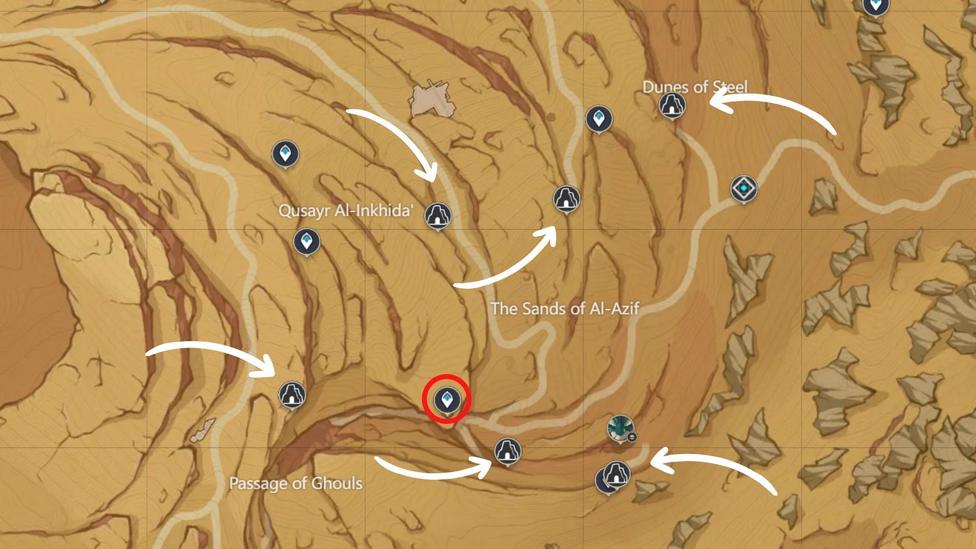 Locations Of Wenut Tunnels In Genshin Impact Best Sand Grease Pupa