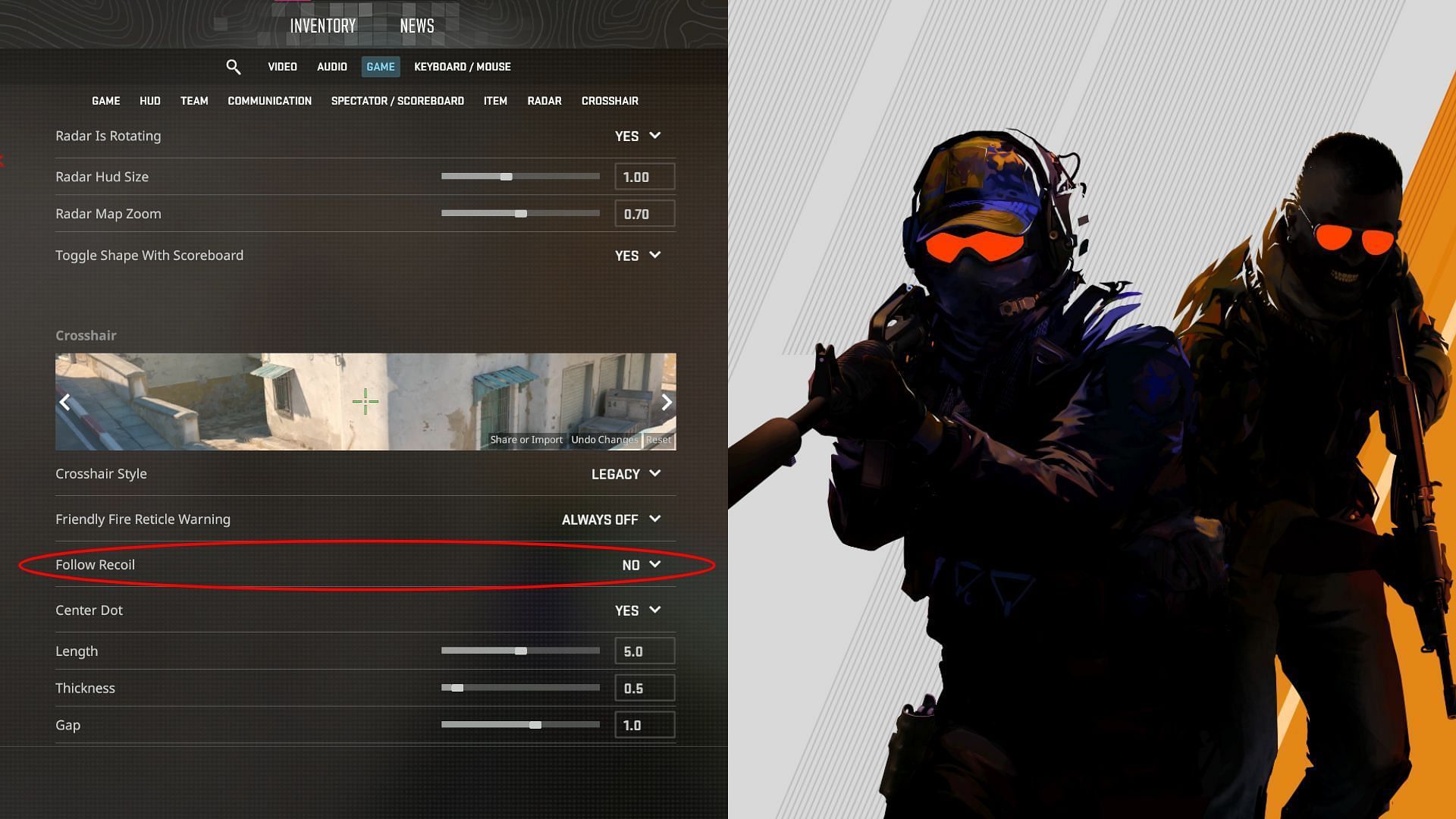 Counter Strike Has New Crosshair Setting For Following Recoil