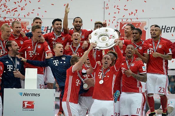 Bayern Munich won five Bundesliga titles in a row