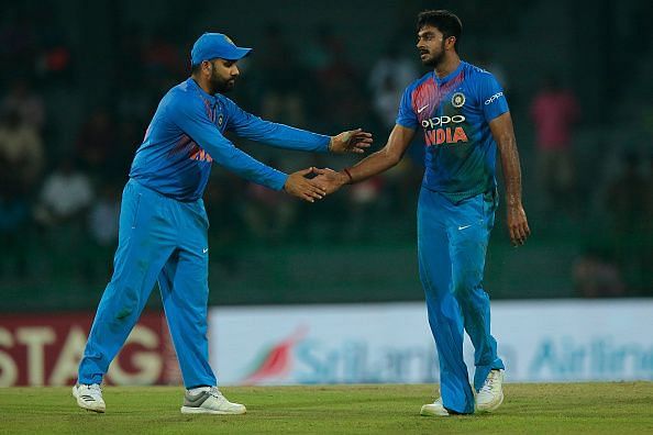 Shankar claimed two crucial wickets to bag the Match of the Match award