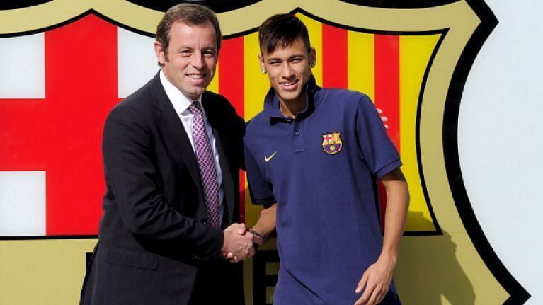 Neymar with Sandro 