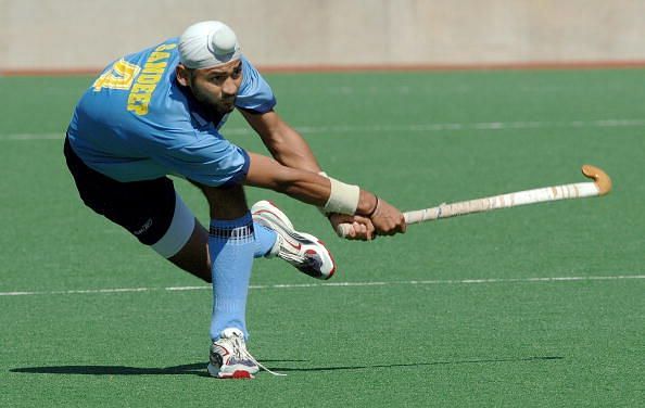 Sandeep Singh of India drives the ball f