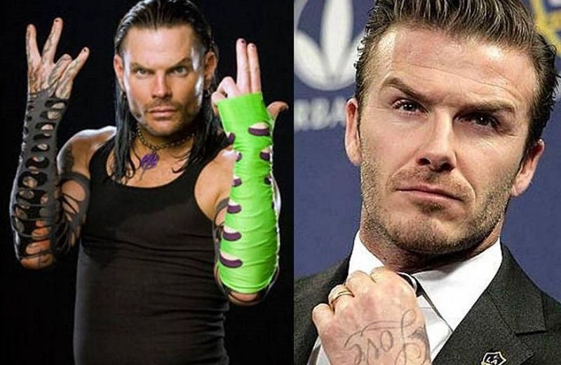 WWE Superstar Jeff Hardy looks similar to David Beckham