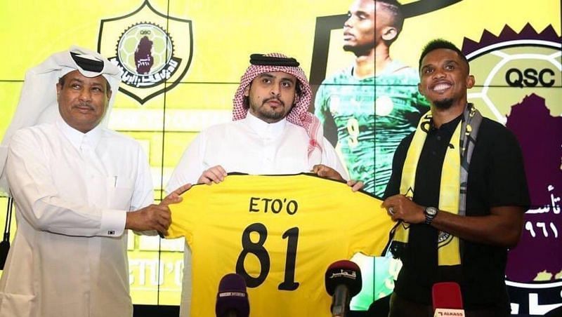 Eto&#039;o joined Qatar SC this summer on a free transfer