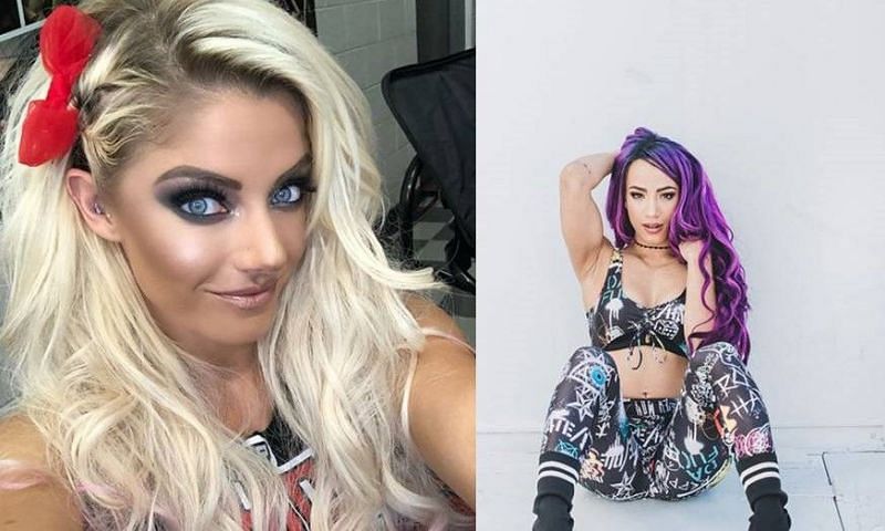 Alexa Bliss and Sasha Banks (right) aren&#039;t the best of friends outside the ring either