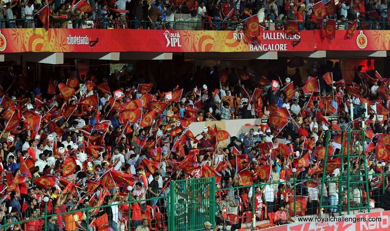 The Bengaluru crowd at the M. Chinnaswamy Stadium is electric