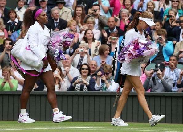 Radwanska and Williams at The Championships Final - Wimbledon 2012