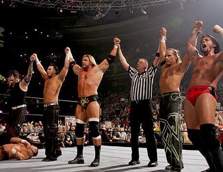 Survivor Series 2006 - Triple H, Shawn Michaels, Matt Hardy, Jeff Hardy, and CM Punk