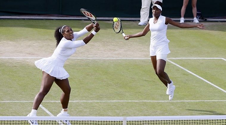 Serena and Venus Williams at Wimbledon 2014