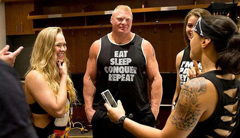 Brock Lesnar and Ronda Rousey -- Two of the biggest draws in both the UFC and WWE.
