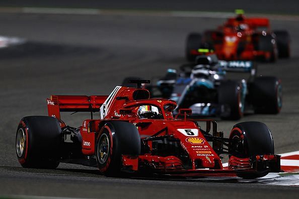 Vettel held off his rivals in Sakhir, despite having very little grip.