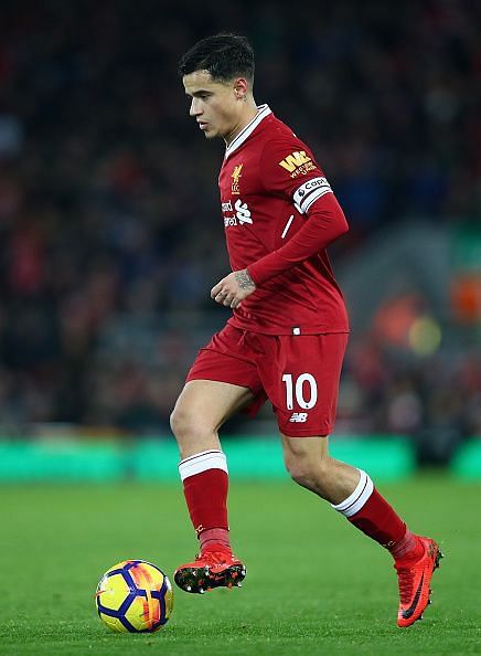 Coutinho in the colors of Liverpool