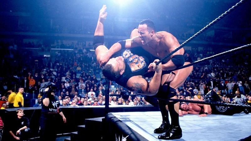 The Rock eliminated the Big Show from the 2001 Royal Rumble