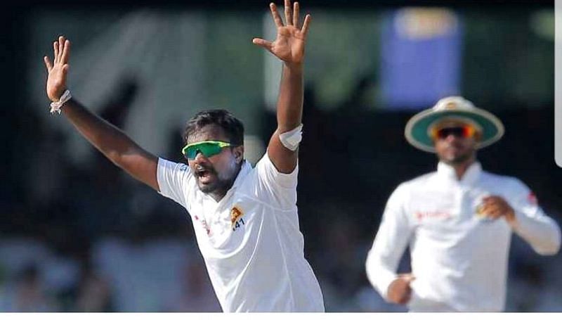Srilankan spinner Pushpakumra takes 10 wickets in an innings