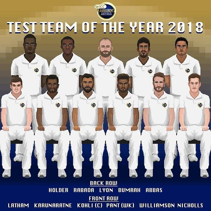 Test team of the year 2018