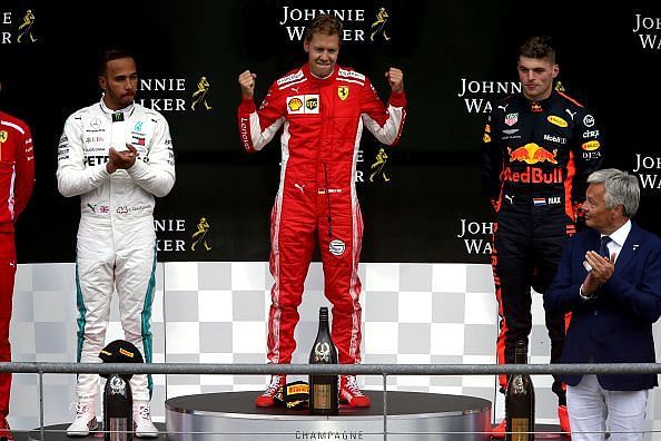 Vettel stood on the top step of the podium for what is currently the last time at Spa.