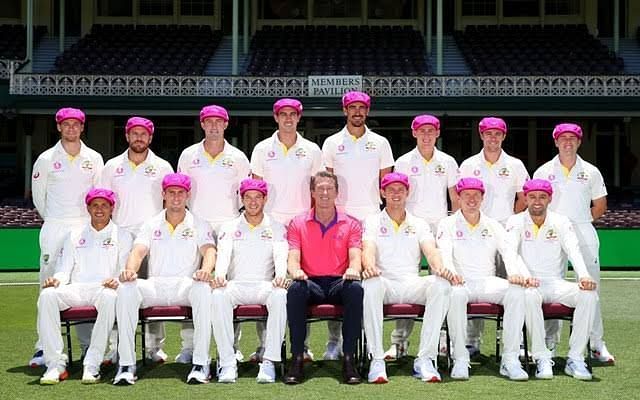 Australian team on Pink day