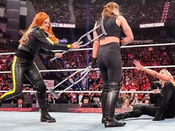 Becky didn&#039;t spare anyone at Elimination Chamber