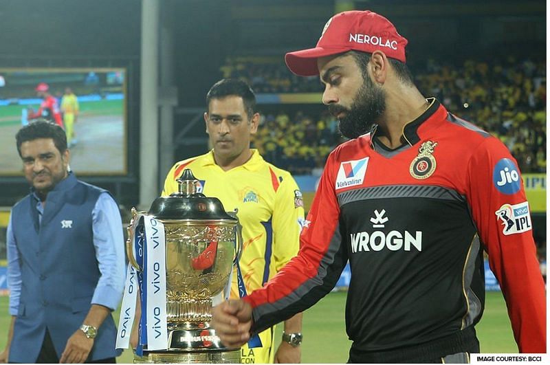 Two captains with IPL trophy