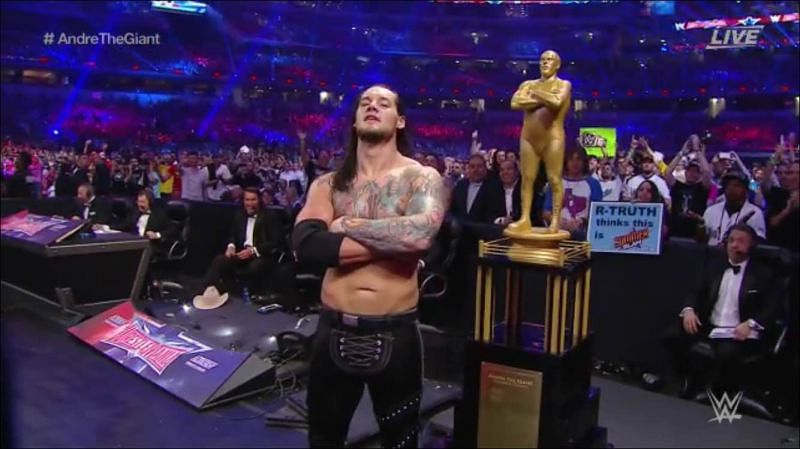 Corbin posing with the trophy