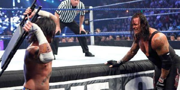 Taker and Punk in action at Breaking Point