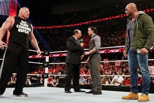 Brock Lesnar and Batista in the same ring
