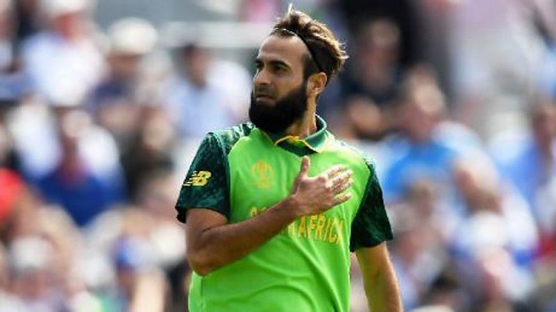 Imran Tahir took a wicket in his first over.