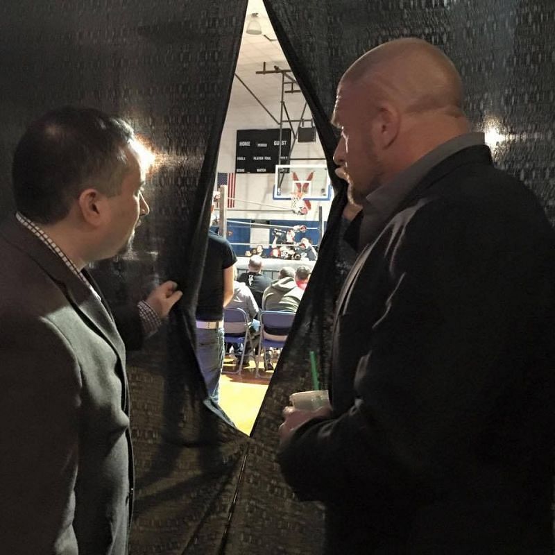 Triple H backstage at an indie event