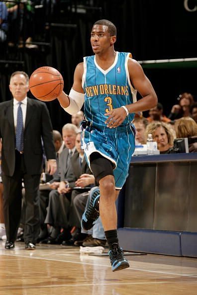 Chris Paul and the New Orleans Hornets against the Indiana Pacers