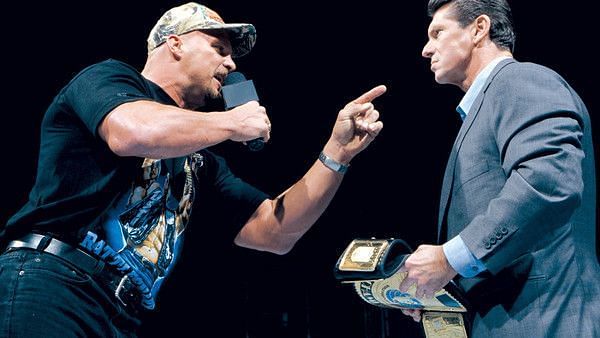 Stone Cold continued his feud with Vince McMahon over the WWE Championship
