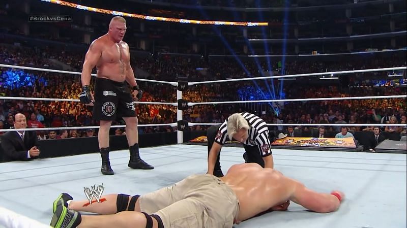 Lesnar destroys Cena