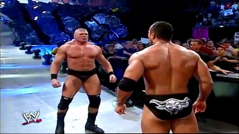 The Rock and Brock Lesnar face off mere days before their SummerSlam match