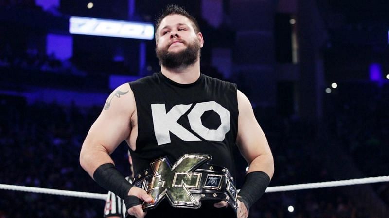 Kevin Owens with the NXT Championship