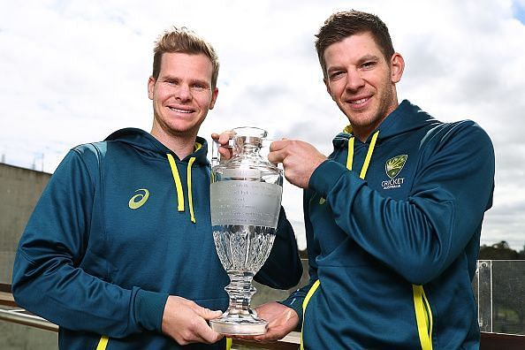 Steve Smith &amp; Tim Paine Return to Melbourne With Ashes Trophy