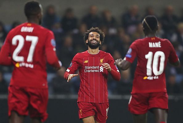 Mohamed Salah was on target as Liverpool thumped Genk away from home