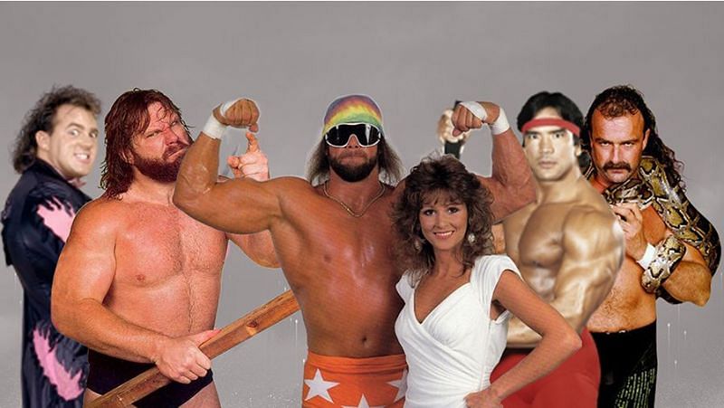 The first-ever Survivor Series team: Macho Man Randy Savage, Hacksaw Jim Duggan, Ricky 