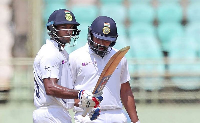 Rohit Sharma(R) and Mayank Agarwal (L) failed to convert the promising start to a big score.