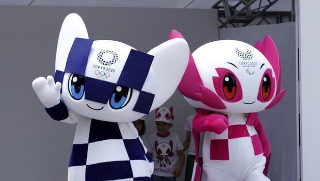 Miraitowa (L) and Someity (R) are the official mascots of the 2020 Tokyo Summer and Paralympic Games