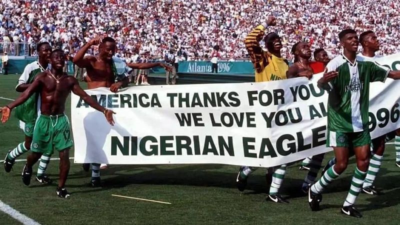 Image result for Nigeria Gold medal 1996 football Olympics