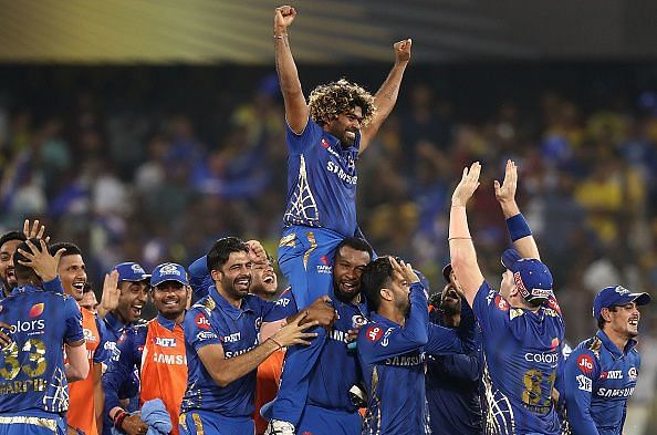 2019 IPL Final - Mumbai Indians taking a victory lap
