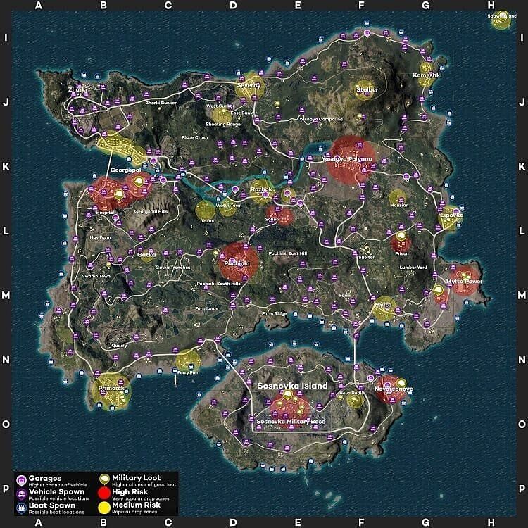 PUBG Map: Everything you need to know about the Erangle map in PUBG to ...