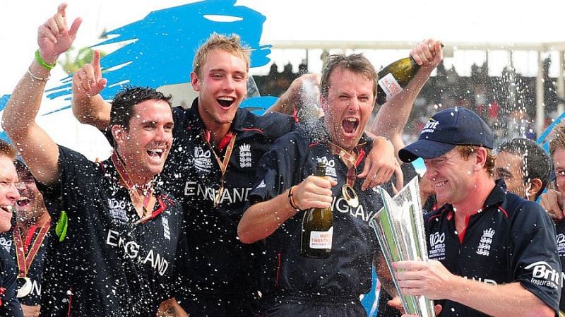 England beat Australia in the 2010 T20 World Cup Final.