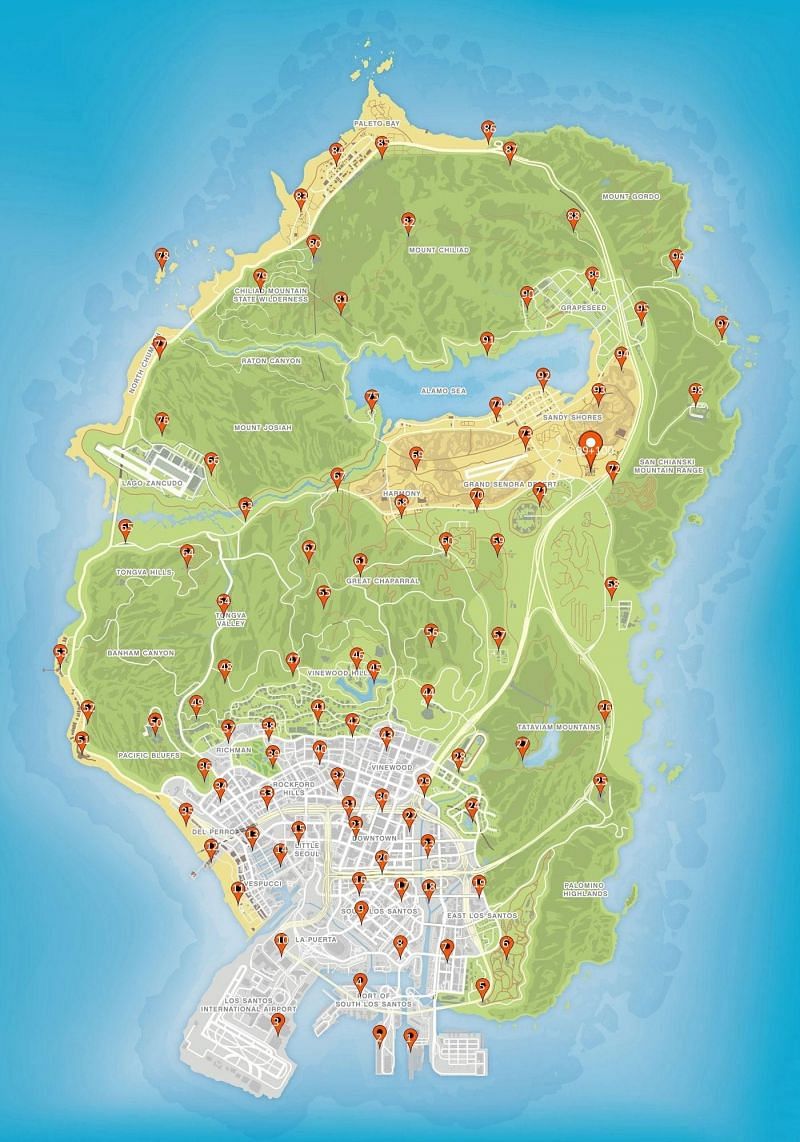 All Locations on Map