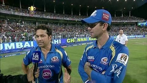 Sachin and Ponting have played for Mumbai Indians together.