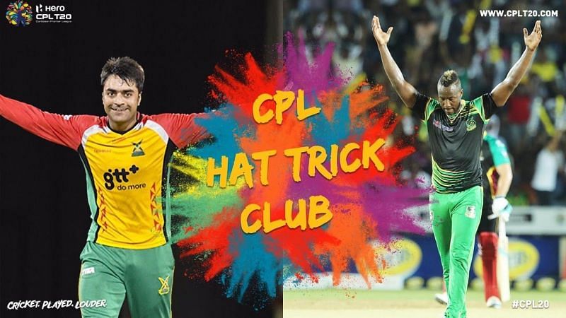 Rashid Khan and Andre Russell are the only players to bag hat-tricks in the CPL